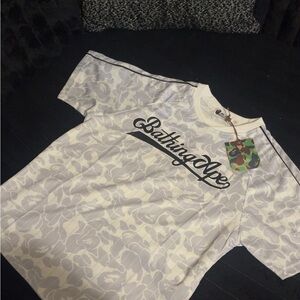 Bape Kids White Camo Short Sleeve Tee
